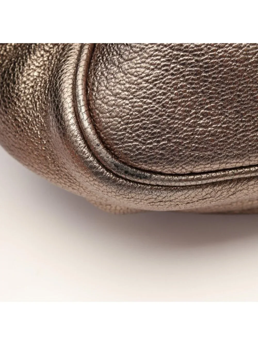 Loewe Shoulder Bag Anagram Metallic Maia 2-Way Champagne Gold Leather
